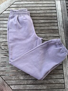 Athleta Girl Lavender Sweatpants - Light Purple Joggers Pockets Elastic Ankle